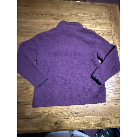 PINK by VICTORIA'S SECRET MAROON SHERPA FLEECE 1/4 ZIP SWEATSHIRT SIZE SMALL R23 - Picture 8 of 8